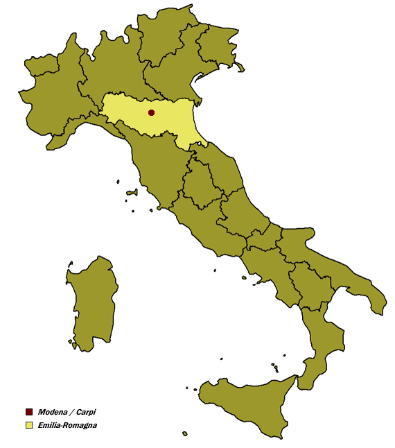 Karte Emilia-Romagna / Modena - Recam GmbH